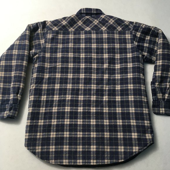 #FF Vintage Outdoor Exchange Flannel medium Shirt Jacket Mens quilted Lined - Picture 7 of 7
